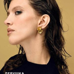 Сережки «Пионы»