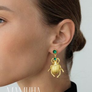Сережки «Египетские скарабеи»