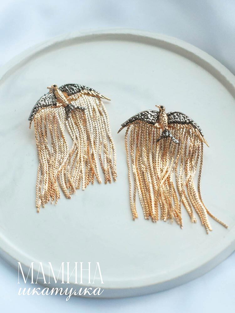 Сережки «Ласточки» — изображение 6