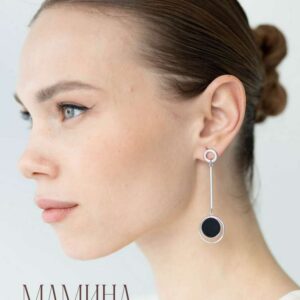 Сережки «Черная луна»